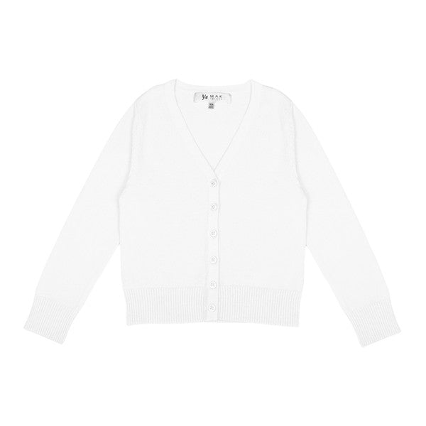 Girls Long Sleeve V neck Sweater Cardigan