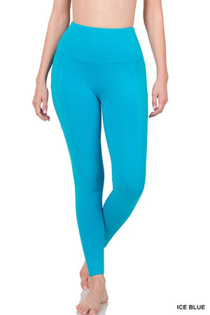 BETTER COTTON WIDE WAISTBAND POCKET LEGGINGS