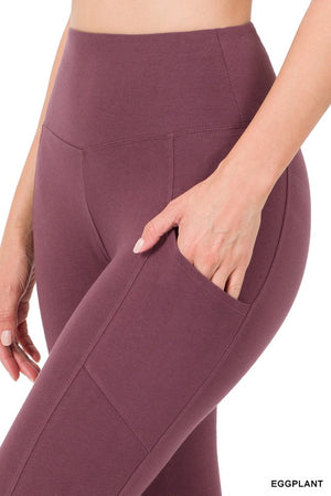 BETTER COTTON WIDE WAISTBAND POCKET LEGGINGS